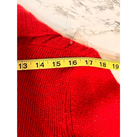 St johns Bay Chunky Red Cardigan Medium - Picture 9 of 13